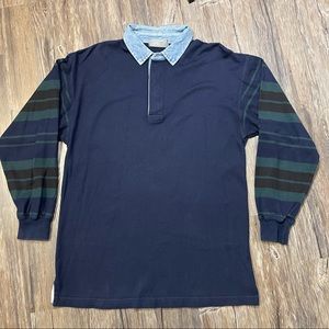 Lord And Taylor Kensington Collection Rugby Polo Shirt Mens Sz Medium EUC
